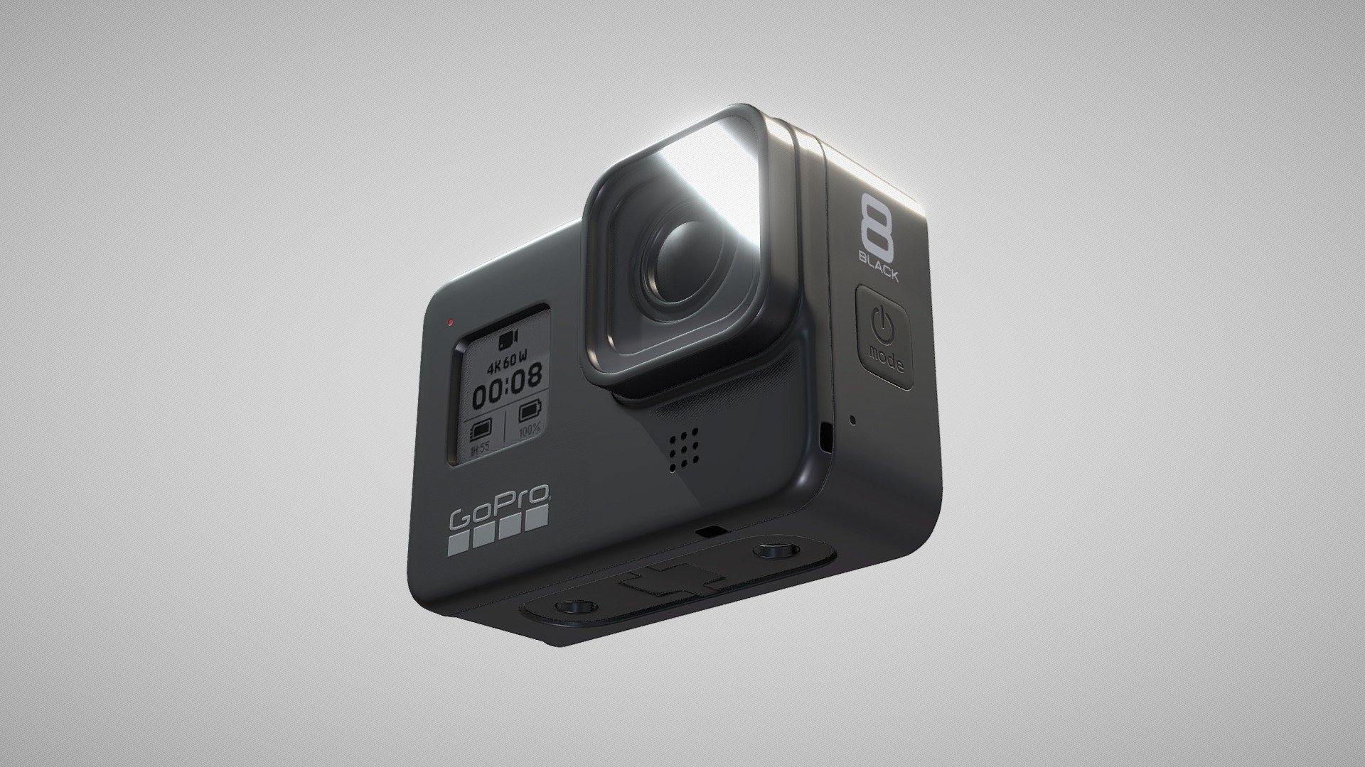This is a realistic PBR model of GoPro HERO8 Black.
Modelled in Autodesk Maya, textured in Substance Painter.

High quality polygonal model, correctly scaled for an accurate representation of the original object. I hope you will like it. Also, make sure to check my other models. Don’t forget to leave the feedback and rate the models. Thank you.

Cheers! - Go Pro HERO 8 Black - 3D model by Serious Black 19 (@seriousblack_19) 3d model