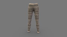 Rolled Up Legs Winter Leggings cute, winter, tribal, fashion, up, girls, legs, bottom, clothes, pants, slim, fit, casual, womens, motifs, rolled, leggings, pbr, low, poly, female, goam, thight