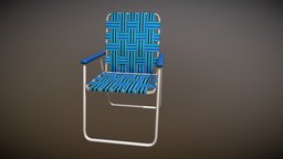 LAWN CHAIR camping, sitting, garage, shed, party, furniture, aaa, beer, engine, shack, lawn, campfire, chair-furniture, dekogon, lawnchair, chair, chair3dmodeling, omfort