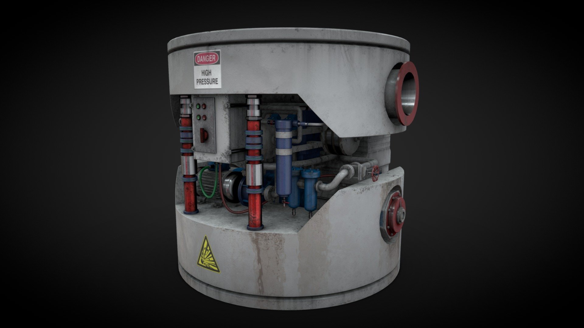 Machinery device midpoly model for industrial visualizations 

4k PBR PNG textures included 

Non overlapping UVs - Machinery device - Buy Royalty Free 3D model by maxpsr 3d model