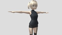 【Anime Character】Casual Female (V2/Unity 3D)