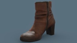 Leather Ankle Boot Scan leather, boot, boots, womens, photogrammetry, pbr, scan
