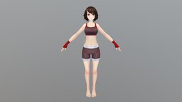 anime character sport suit base model inside