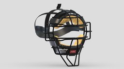 Baseball Catcher Mask face, hat, baseball, cap, fashion, accessories, equipment, protection, headgear, safety, realistic, uniform, mask, protector, catcher, covering, game, 3d, helmet, sport, gear, catchers