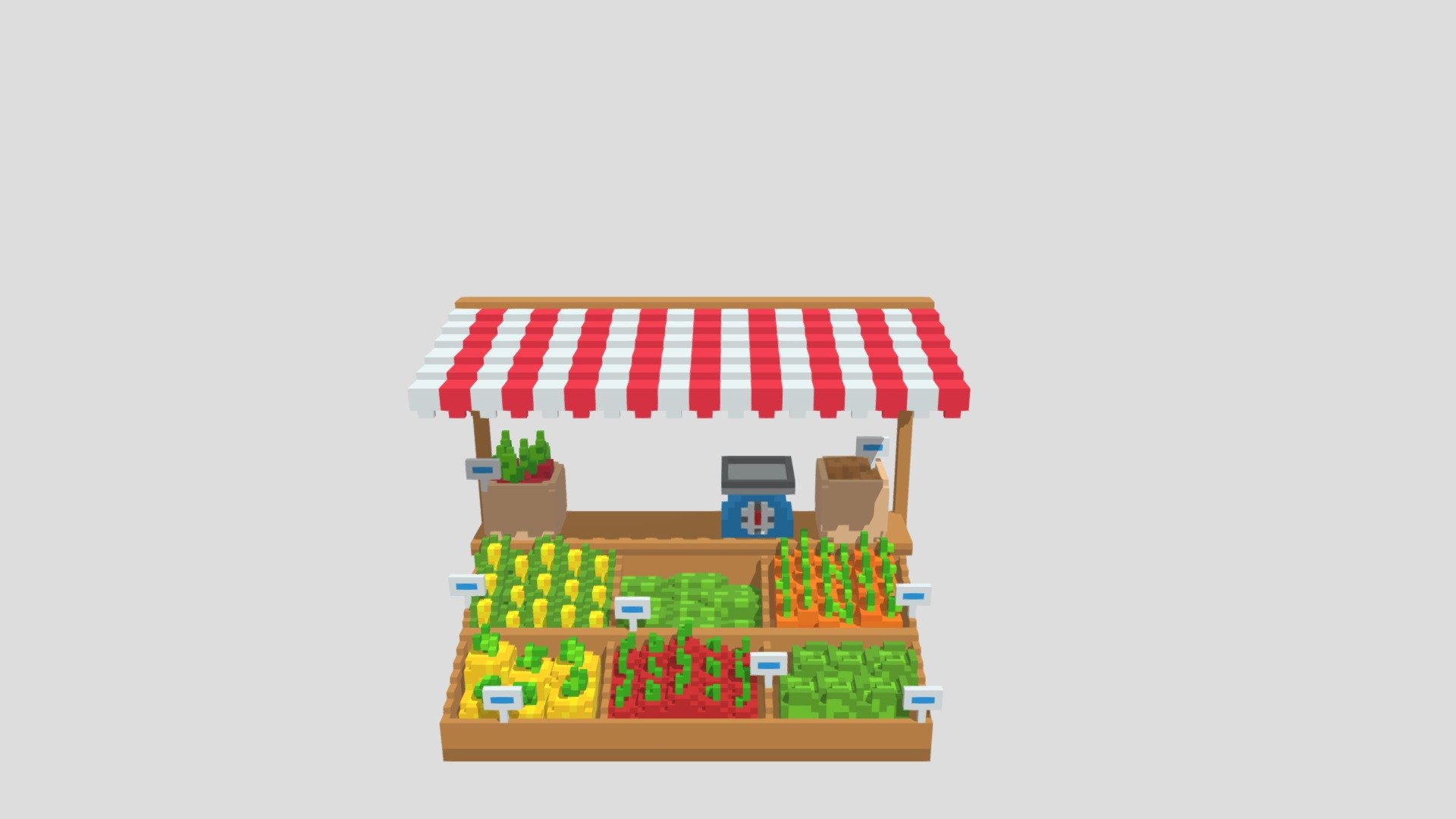 Vegetable Shop whit MagicaVoxel

In Vegetable Shop have many vegetables

Size - 90 90 75


                                                                                                                                                                                                                                                                        *by Smeleks*
 - Vegetable Shop - Download Free 3D model by Smeleks 3d model