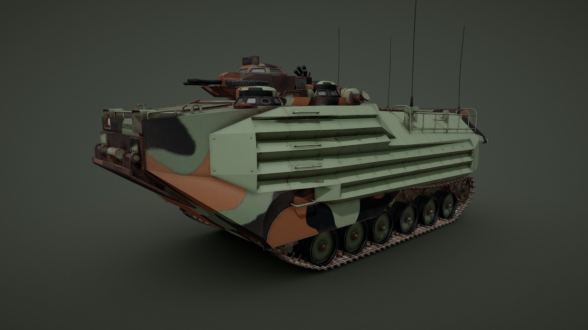 The AAV-P7/A1 is the current amphibious troop transport of the United States Marine Corps. It is used by U.S. Marine Corps Amphibious Assault Battalions to land the surface assault elements of the landing force and their equipment in a single lift from assault shipping during amphibious operations to inland objectives and to conduct mechanized operations and related combat support in subsequent mechanized operations ashore. It is also operated by other forces. Marines call them &ldquo;amtracs