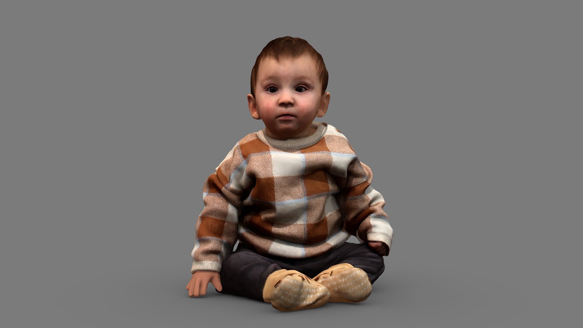 We present to you our 3D digital model of a baby, with precise details and textures that make it look so real that you will want to hug it. This 3D digital model will allow you to see the baby from any angle and customize her clothes and accessories with unique colors and designs 3d model