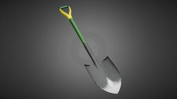 Shovel garden, tools, quixel, hardware, tool, shovel, gardening, asset, blender, pbr, gameasset, construction, gameready