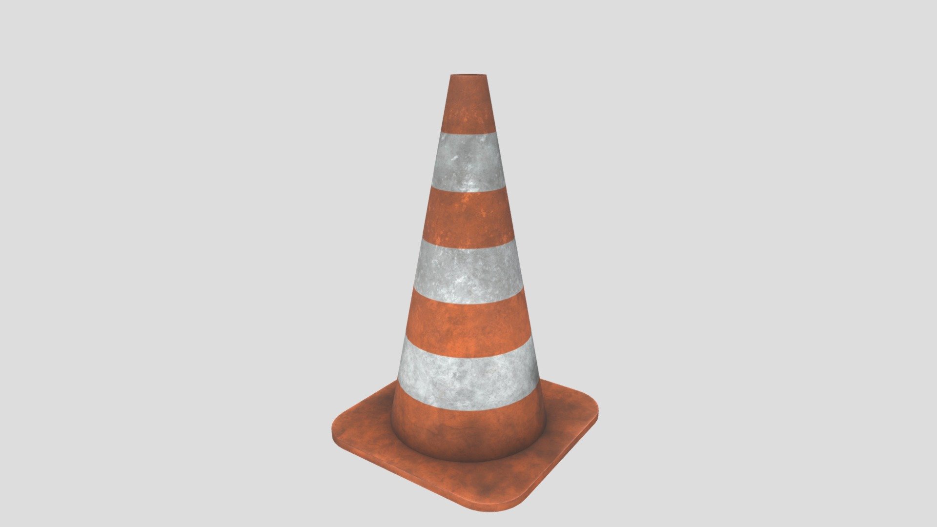 Traffic cone made in Blender and Substance Painter 3d model