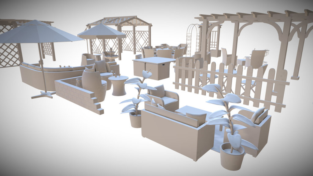 Garden Sets - Garden Sets - 3D model by Jamie Brooks (@saturated_snail) 3d model