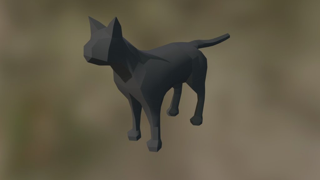 Low poly cat excercise. i'll try to animate it - Low Poly Cat - Download Free 3D model by volkanongun 3d model