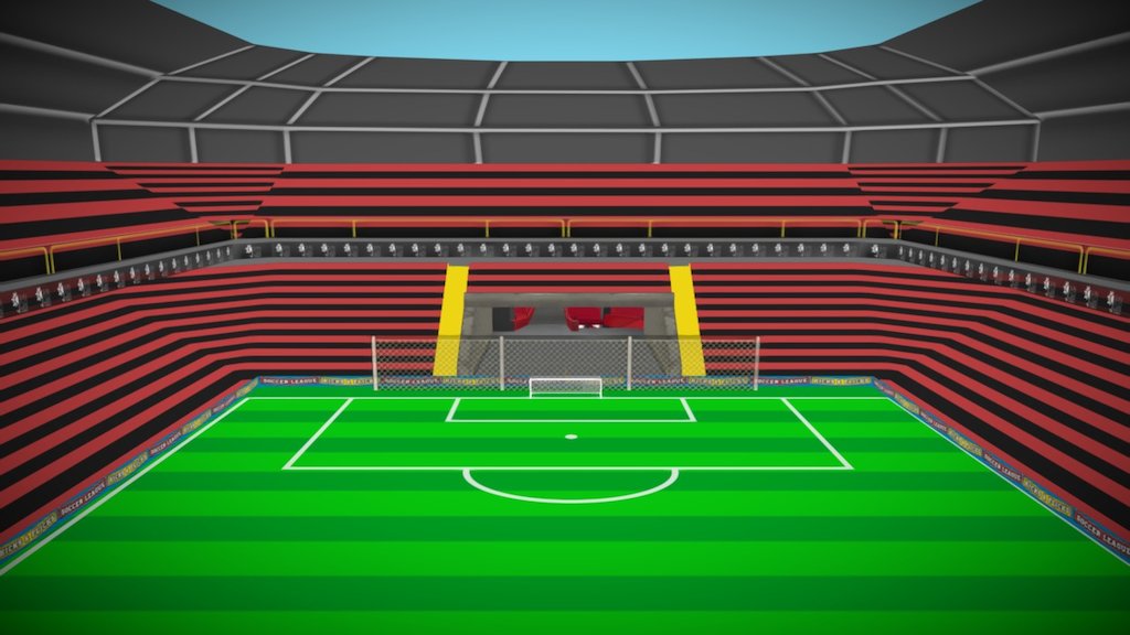 Texturizado de escenario para el juego “Soccer league: Kicks and flicks” modelado por Juan Alberto Brincau 3d model