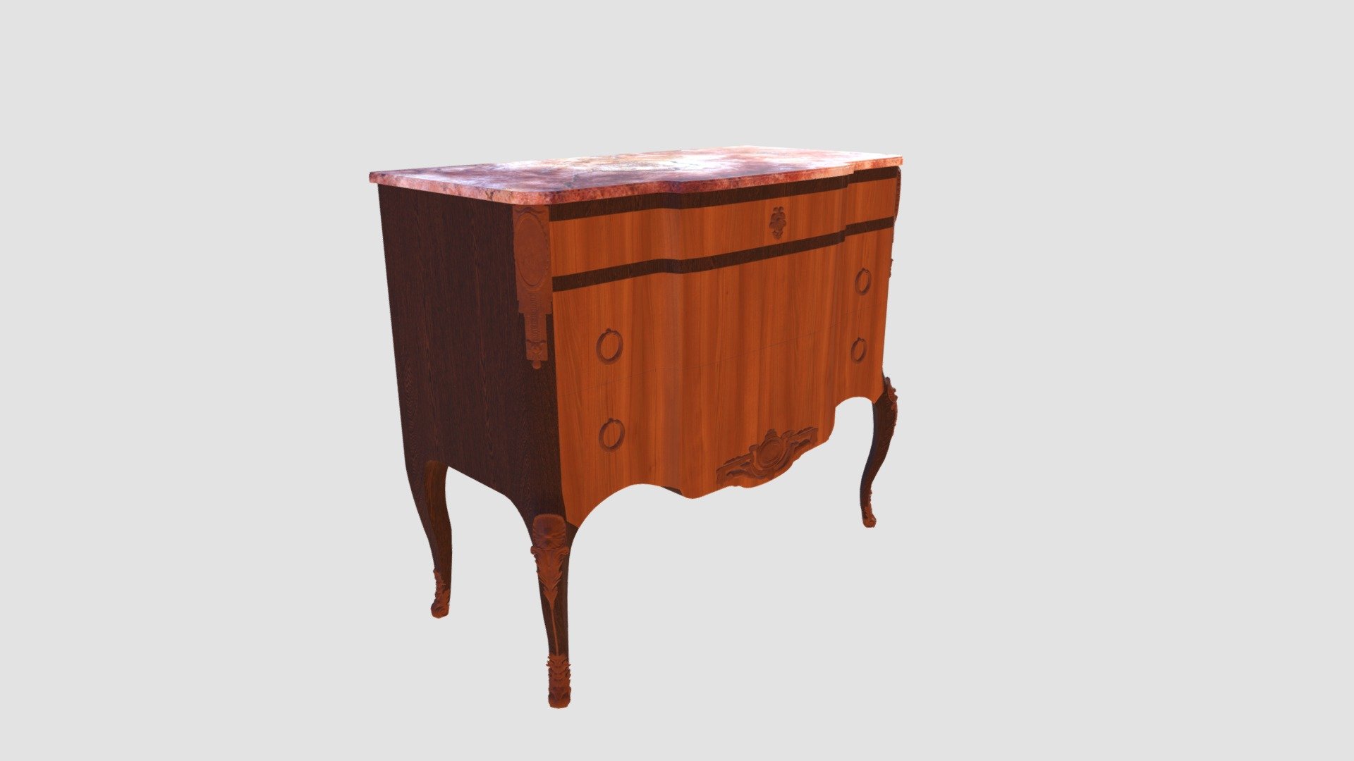 Highly detailed 3d model of antique furniture with all textures, shaders and materials. It is ready to use, just put it into your scene 3d model