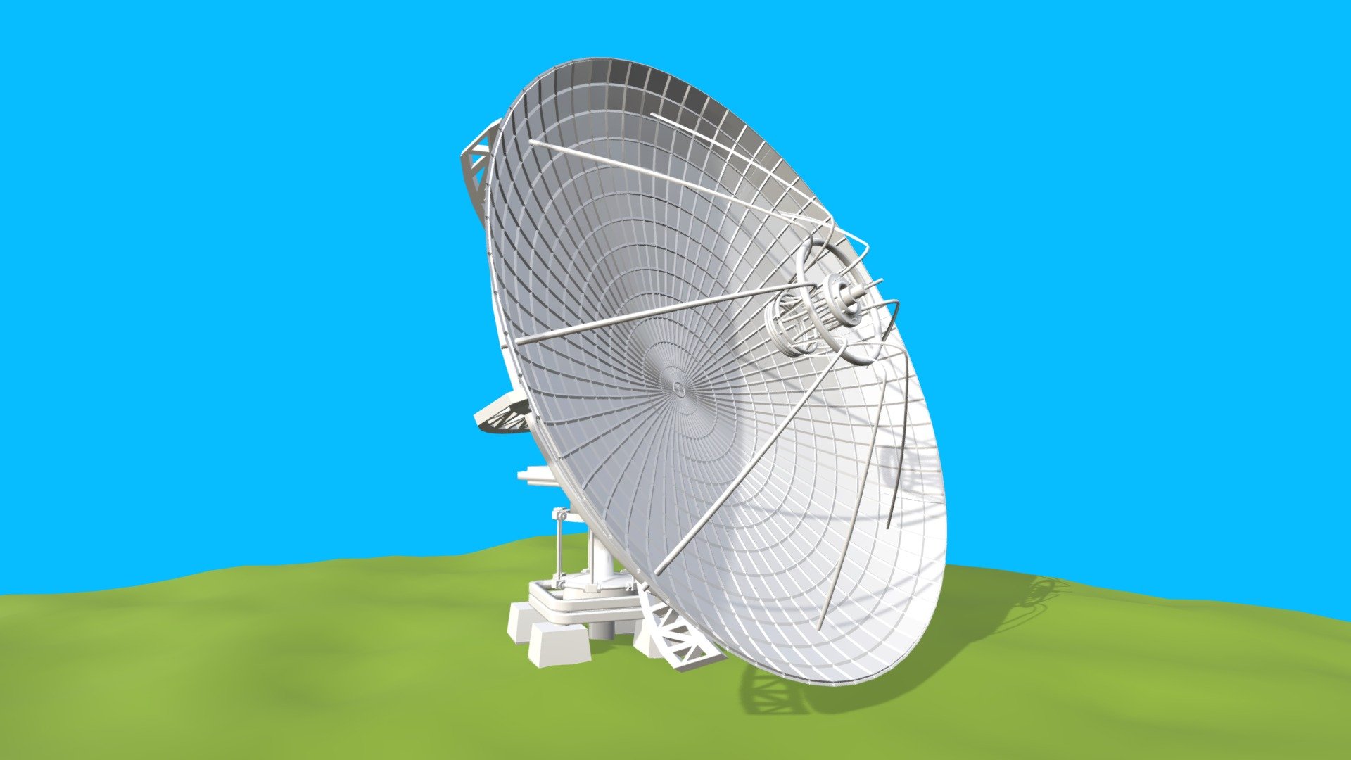 A radio satelite dish the type used in space research 3d model