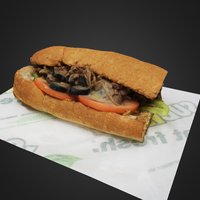 Subway Sandwich 3D Model food, photogrammetry