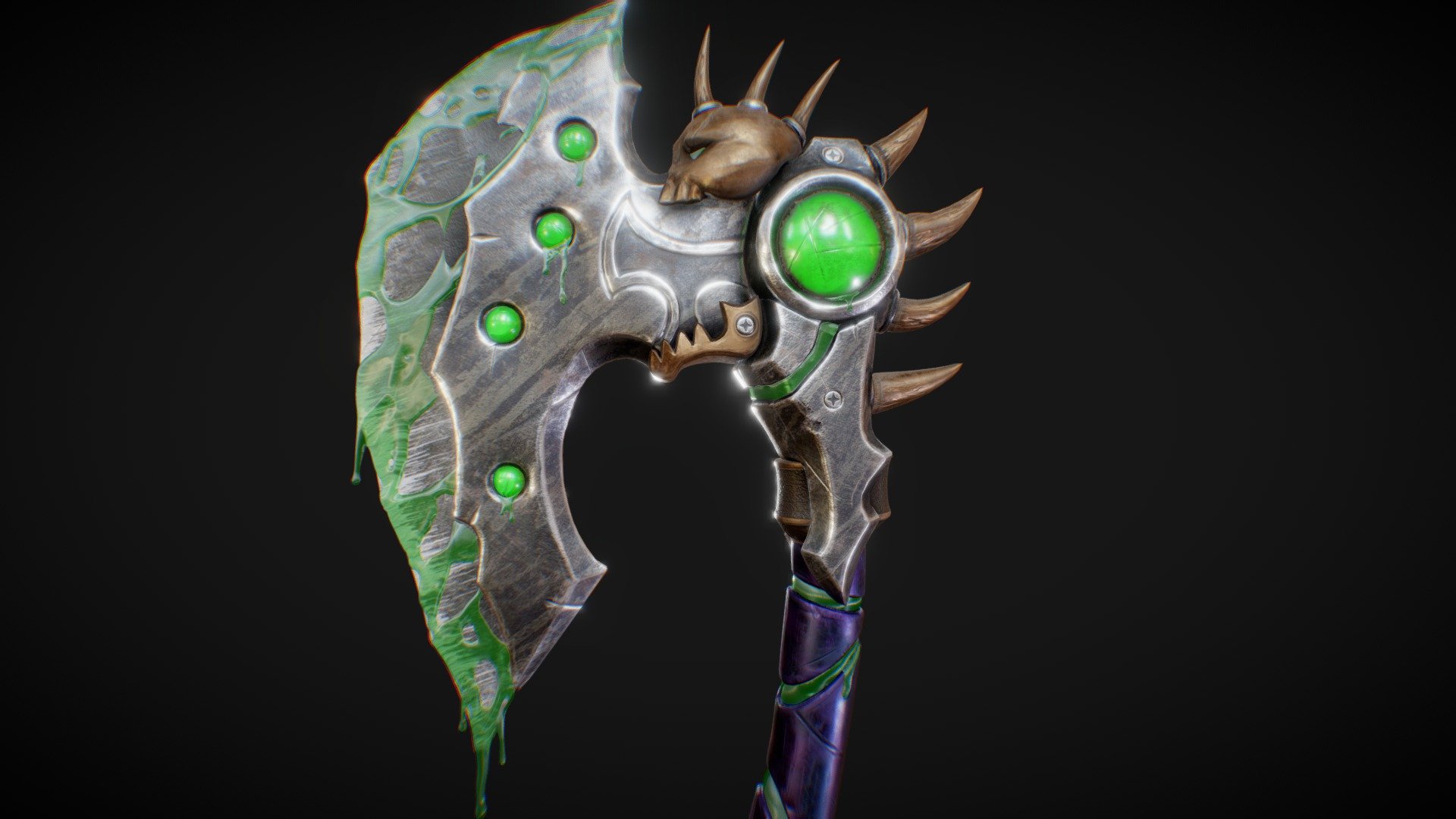 A small side project I did for fun 
based on a concept by Yağız Kâni
check out his work at - https://www.artstation.com/artwork/dOJydA - Venemous Axe - Buy Royalty Free 3D model by Deftroy 3d model