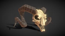 Ram Skull vr, ram, substance, skull, zbrush