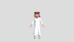 Arabic Man 3d Model islam, toon, pixar, arabic, disney, arab, head, arabia, cartoon, man, male
