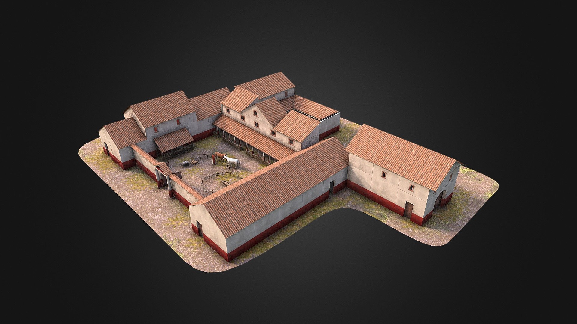 Reconstitution en 3D d'une villa gallo-romaine - villa gallo-romaine - 3D model by C.daire (@chemins.phil.et.lou) 3d model