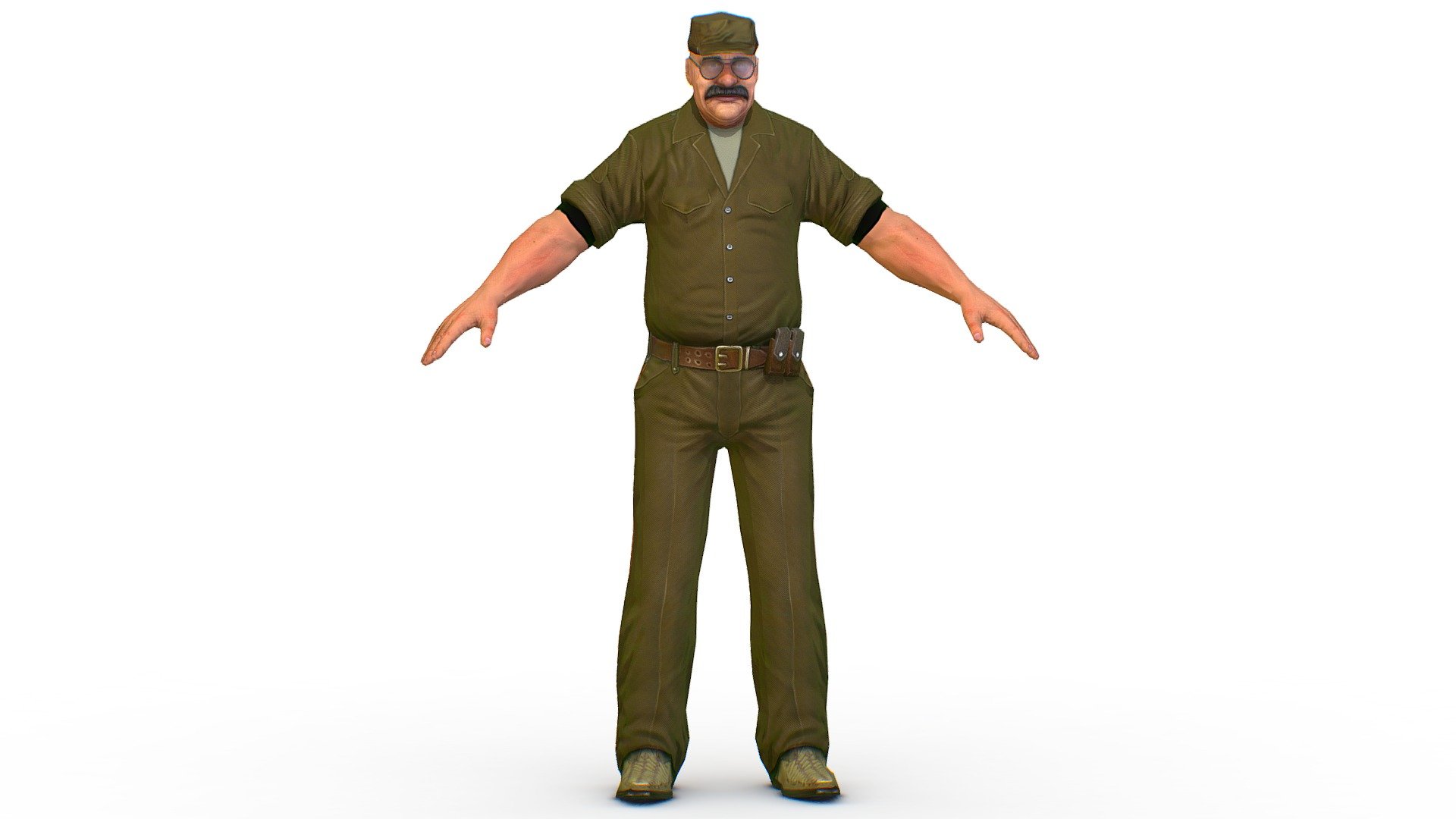 High quality LOW POLY 3d model for your game,render image or video.
textures size: 2x1024x1024 color,normal,specular (body,head)
3dsMax and Maya file included
 - LowPoly Man Boss Slave Driver Chief Soldier - Buy Royalty Free 3D model by Oleg Shuldiakov (@olegshuldiakov) 3d model