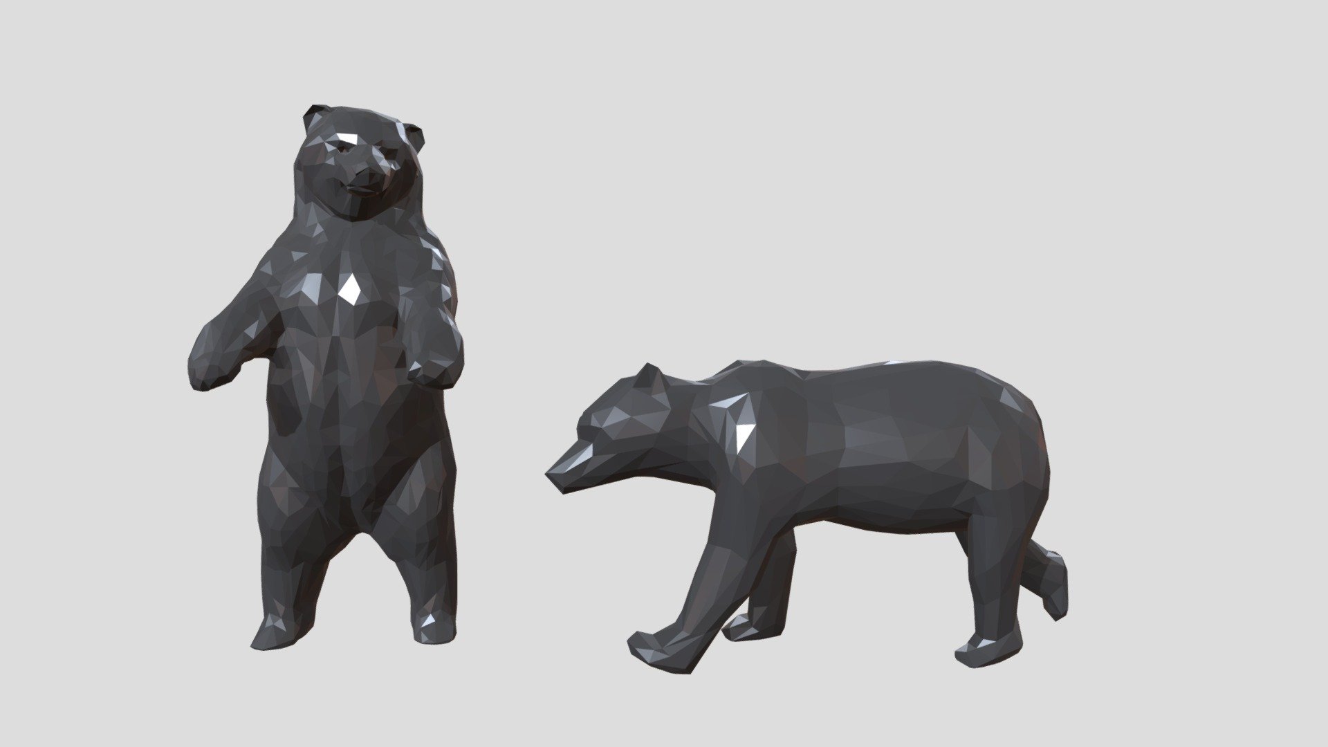 Bear LowPoly High Poly, sculpted in ZBrush 2020. Maybe used for Jewelry design, interiour design, digital visualisation, for the production of illustrations. Default size - 20 cm tall (you can scale it up or down). Ideal for printing 3D

3D Printing

Compositions

Decoration

Motion graphics - Destruction of solids

Etc....

Does not contain UVs Maps

Piece with 20 cm

Does not contain lighting

I hope it will be useful in your project !

Thank you for visiting my models !! - Bear LowPoly - Buy Royalty Free 3D model by aleexstudios 3d model