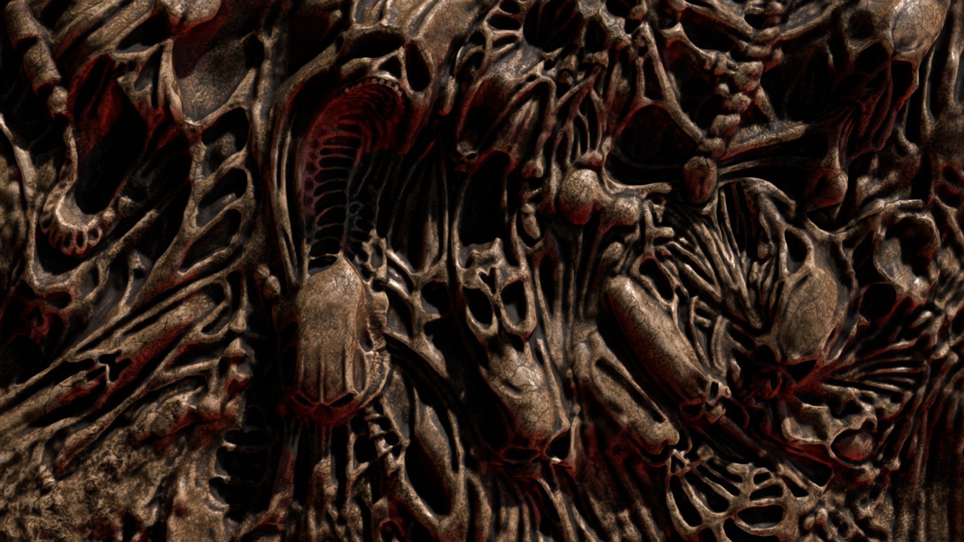 Doom 2 score screen remade for 3D printing in mind. I love this piece and hopefully you can find a good use for it. It would be great if you credit me for whatever your using this and share my gallery https://www.artstation.com/franky_paleone 
NOTE: The geo from the 3D preview is not the one for printing, the one you download has more poly density.

Enjoy! Rip and Tear - Doom Skull Wall (score screen) - Buy Royalty Free 3D model by Franco Ferrari (@franco_ferrari) 3d model