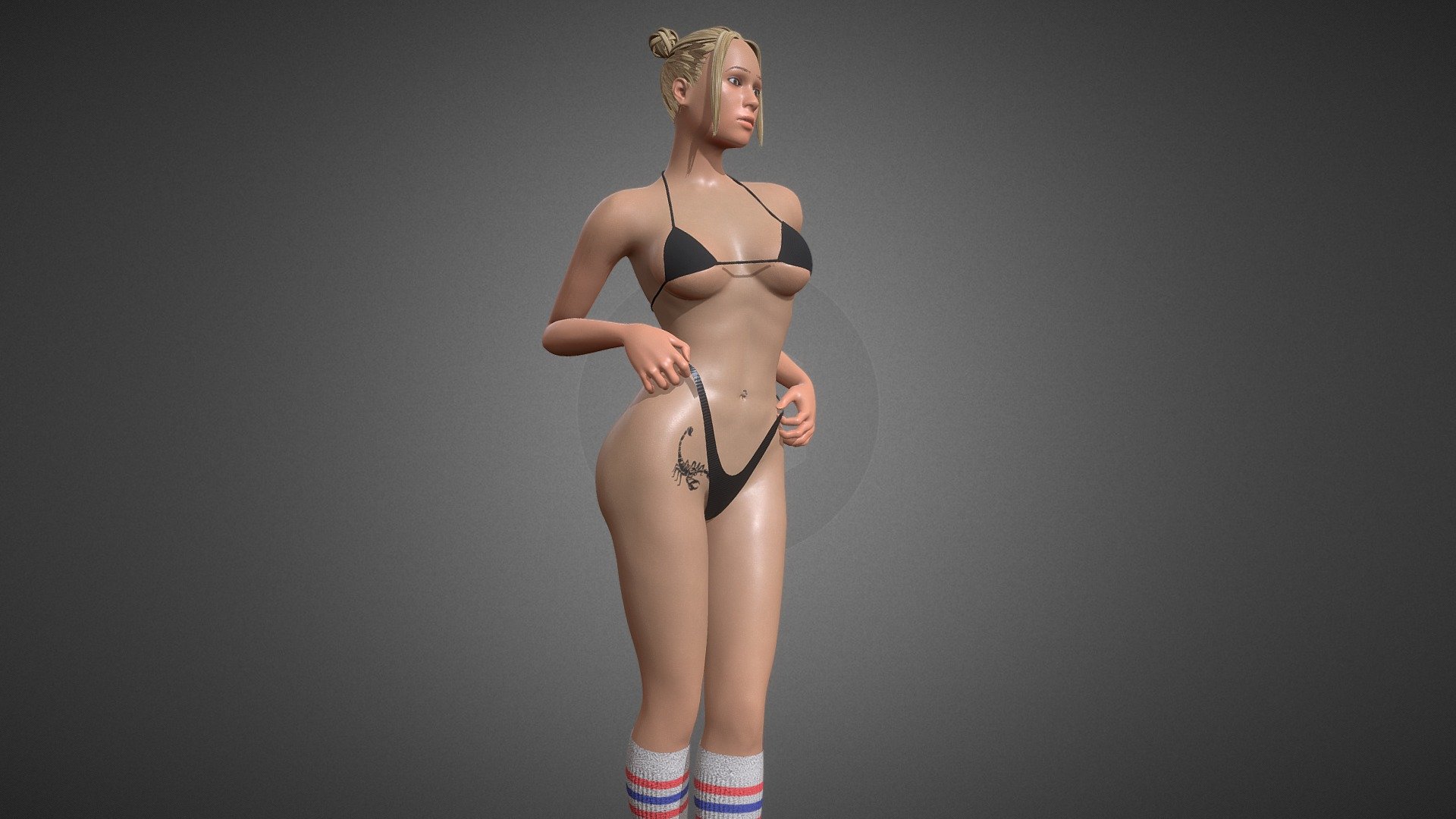 Fictional Instagram thot. Any resemblance with any real Instagram model is pure coincidence as it is not my intention to depict any real life person. Includes renders and .blend file 3d model