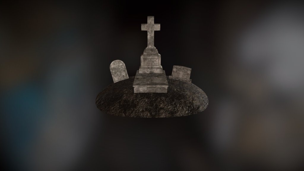 Modeled with Blender3d, textured in Substance Painter - Part Of Cemetery - 3D model by colossvs 3d model