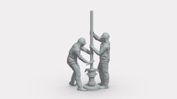 firefighters 1091 people, statuette, figurine, miniatures, realistic, firefighters, character, 3dprint, model, scan
