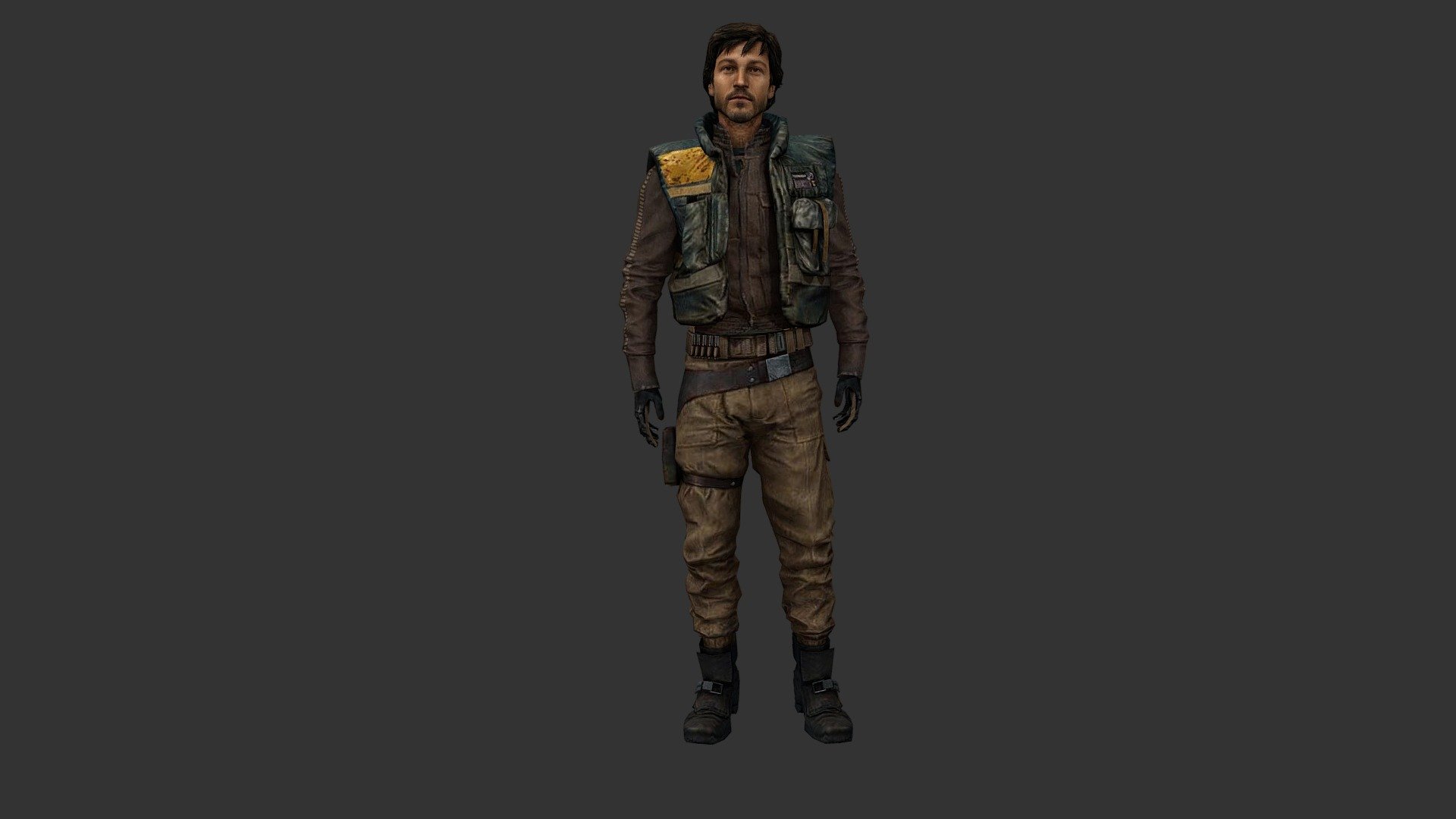 An accomplished Alliance Intelligence officer with combat field experience

Cassian Andor is just one of the many Star Wars exhibits that can be seen in the Star Wars Virtual Museum.

Download the Star Wars Virtual Museum here:

http://www.starwarsvirtualmuseum.com - Cassian Andor - 3D model by Mind Mulch for The Masses (@mindmulchforthemasses) 3d model