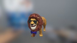 Lion Cartoon 3D Model lion, cartoon, animal, cartoonlion