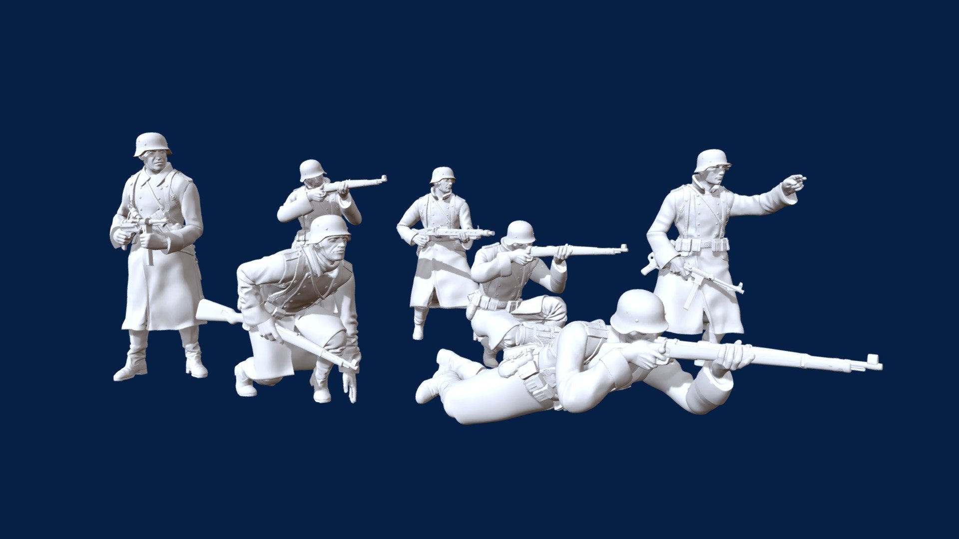 German soldiers .The format is OBJ, STL, Zbrush. Model for printing on a 3d printer.
scale 16 - German soldiers - Buy Royalty Free 3D model by explorertit36@gmail.com (@paydi) 3d model