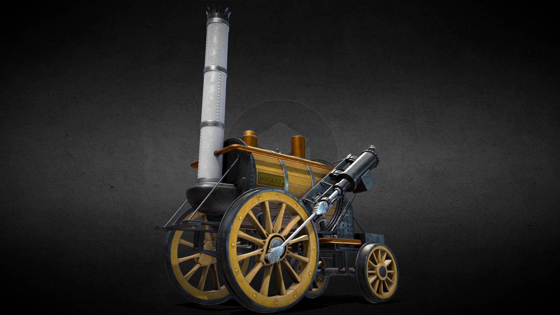 I made this piece as a game ready asset for my portfolio, the model itself is George Stephenson's Rainhill Rocket made in 1829 for the Rainhill Trials. The rocket won and ushered in a new age of locomotive transport 3d model