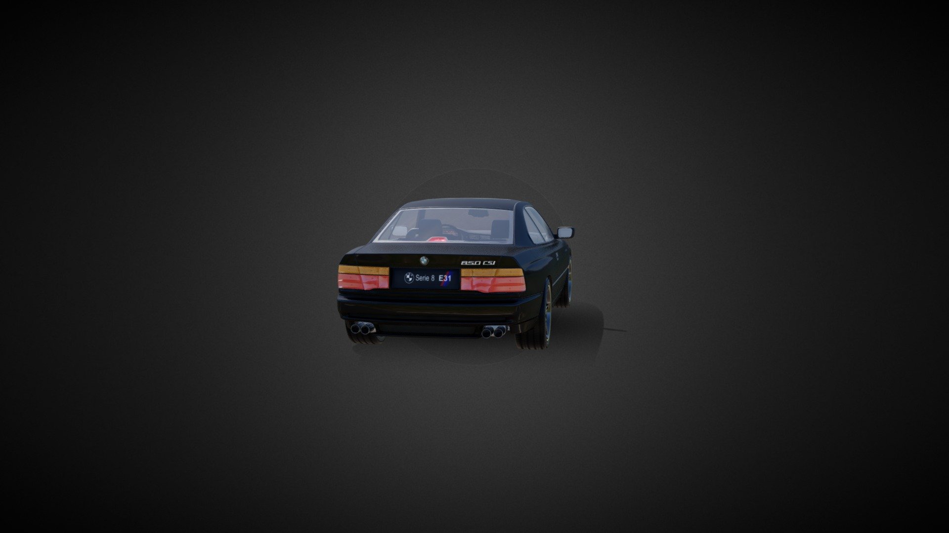 BMW 8 serie E31, 850 CSI
I changed the original rims to the rims from the M5 E39 3d model