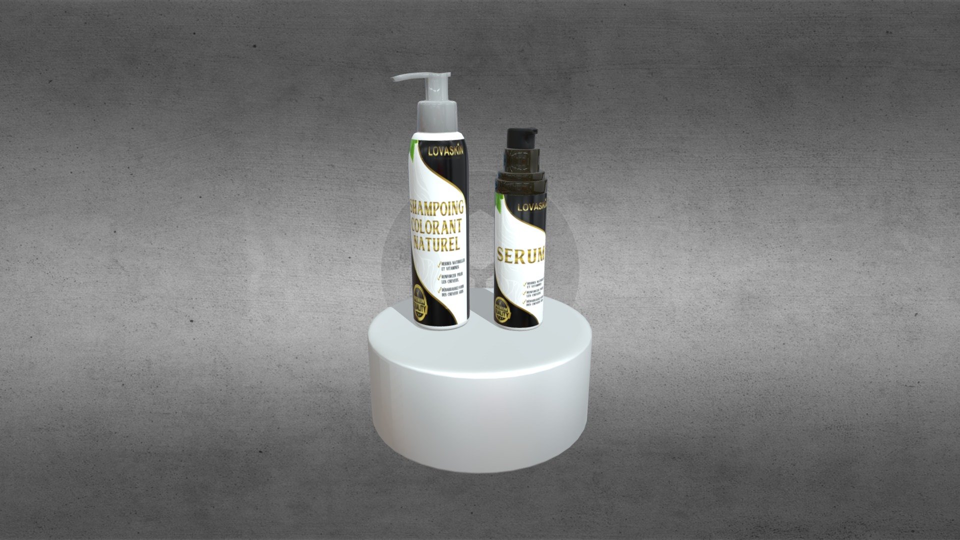 LOVASKIN Shampoo and  Serum Pack in 3d 3d model
