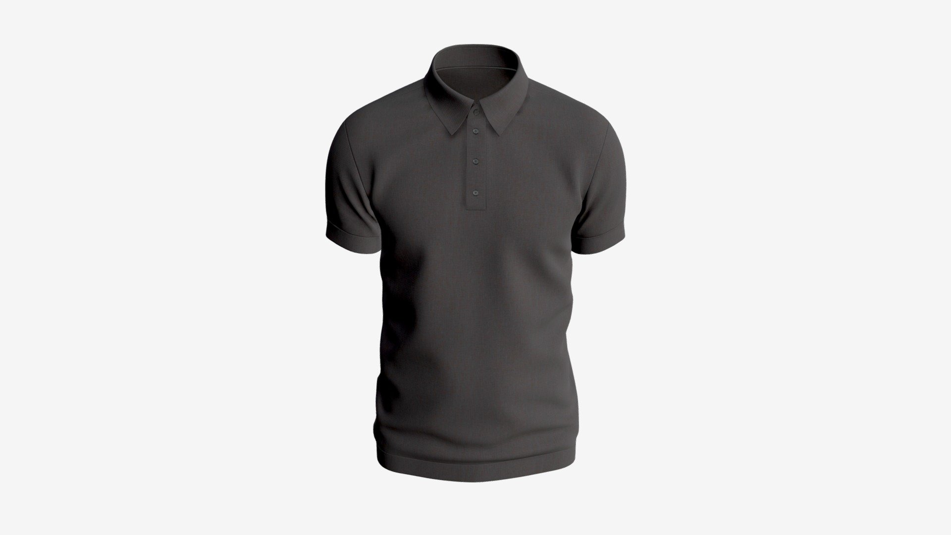 Short Sleeve Polo Shirt for Men Mockup 02 Black - Buy Royalty Free 3D model by HQ3DMOD (@AivisAstics) 3d model
