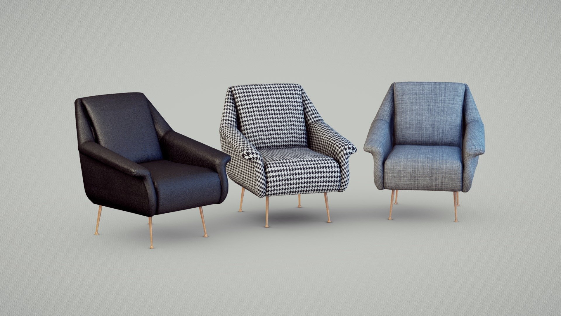 Low Poly PBR Game-Ready Model of a Armchairs.

Technical Info:





Textures: In the scene included 3 sets of textures:  Diffuse, Normal Map, Roughness. The resolution of the textures is 2048x2048. File format: JPG.




Polygons Count of one model: 1158 Polys.




UV Mapped: Yes




Original Model Format: FBX


 - Set of Armchairs - 3D model by Ren Viro Store (@renviros) 3d model