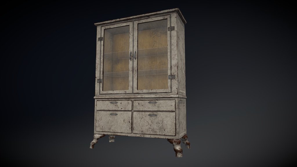Worn medical cabinet used in-game within the Unreal engine. Modelled in 3DS Max and textured in Zbrush, Substance Painter and Photoshop 3d model