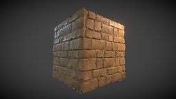 Sandstone Brick Material bricks, game-art, sandstone, allegorithmic, substance-designer, pbrmaterials, sandstone-bricks, texture, pbr, material, environment