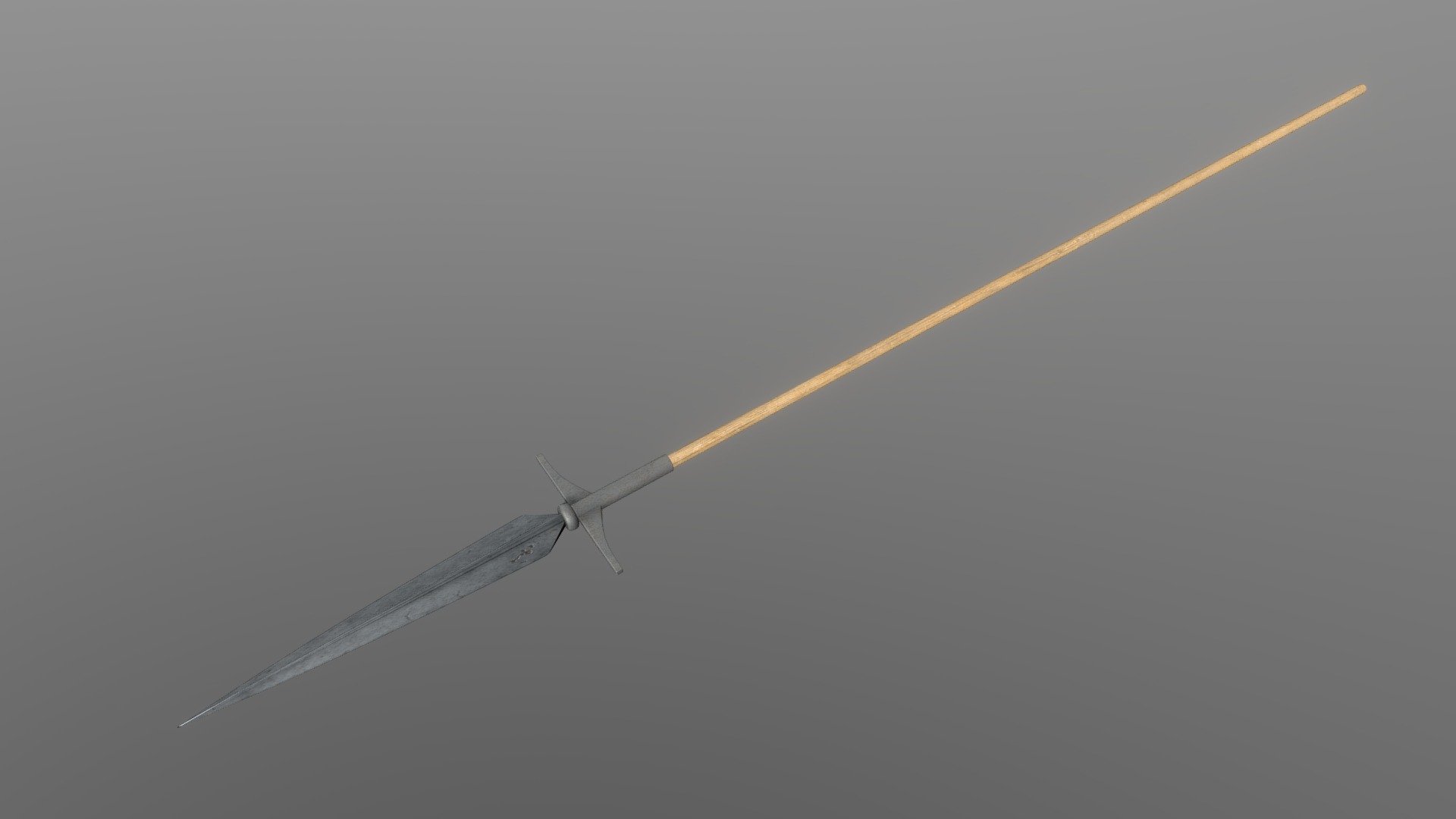 Boar Spear B
Bring your project to life with this low poly 3D model of an Boar Spear. Perfect for use in games, animations, VR, AR, and more, this model is optimized for performance and still retains a high level of detail.


Features



Low poly design with 2,532 vertices

4,994 edges

2,468 faces (polygons)

4,936 tris

2k PBR Textures and materials

File formats included: .obj, .fbx, .dae, .stl


Tools Used
This Boar Spear low poly 3D model was created using Blender 3.3.1, a popular and versatile 3D creation software.


Availability
This low poly Boar Spear 3D model is ready for use and available for purchase. Bring your project to the next level with this high-quality and optimized model 3d model
