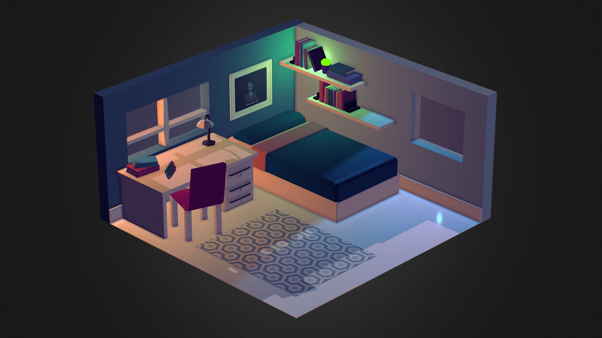 Isometric Room - 3D model by Sam Baqvel (@Sambqvl) 3d model