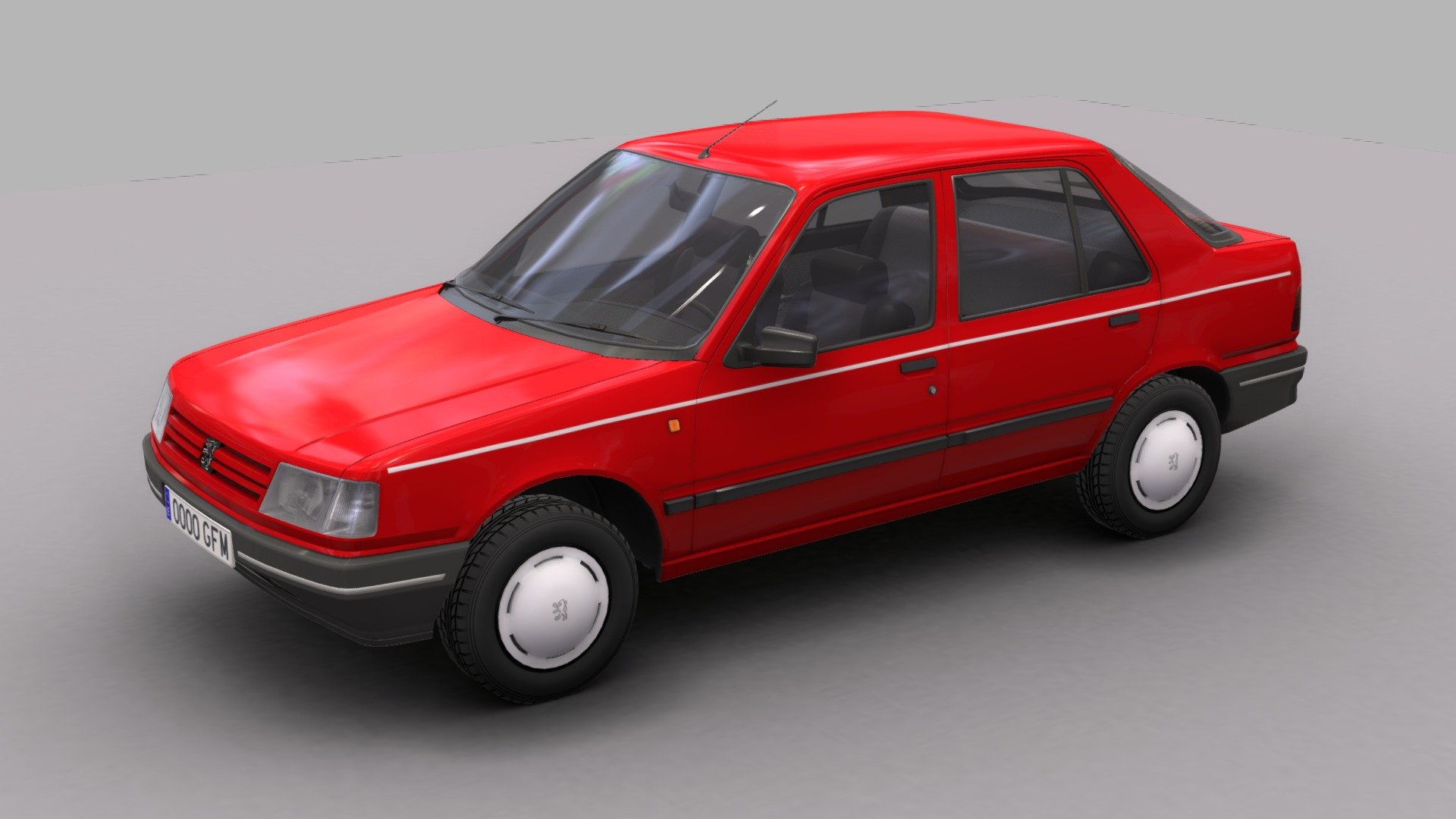 Peugeot 309 (done again) - Buy Royalty Free 3D model by codexito 3d model
