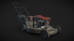 Lawn Mower props, lawnmower, vehicle, gameasset, textured, gameready