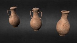 3D Modular Roman Wine Pot/Jar ancient, pot, games, assets, wine, videogame, medieval, jar, roman, ancient-rome, gamesasset, asset, lowpoly, gameart, model, modular