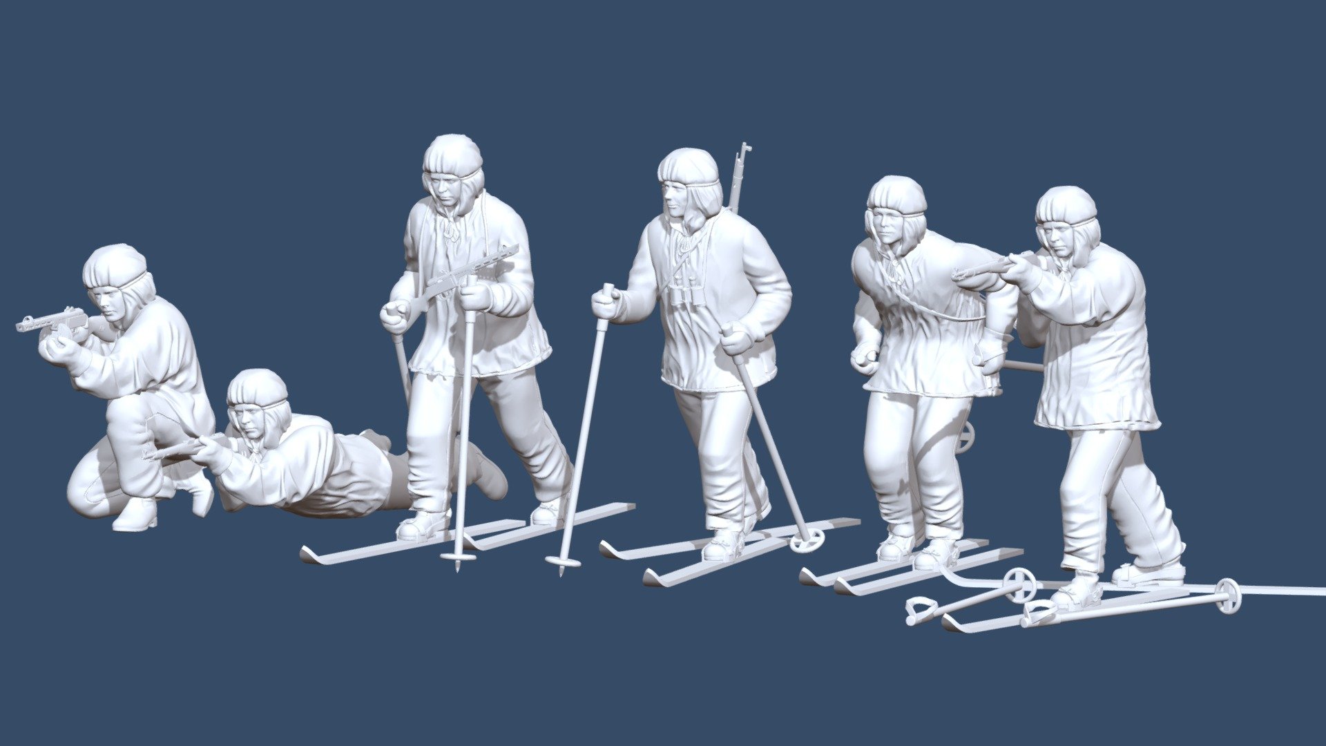 soldiers WW2 Russia,The format STL. Model for printing on a 3d printer 3d model