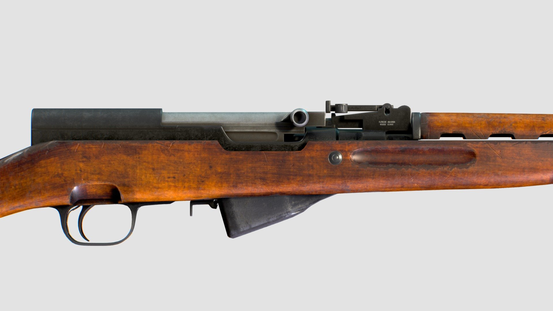 Rifle type - Rifle_SKS-45 - 3D model by ICRCVR 3d model