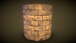 Stylized Brick game-art, tileable, game-ready, game-model, texture, stylized, textured, environment, stylizedbrick