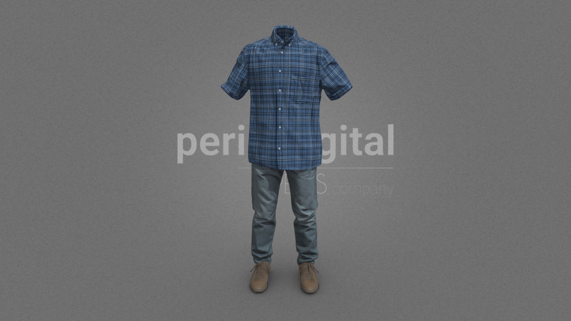 Blue short-sleeved tartan shirt, blue regular denim trousers, beige sneakers with knotted laces.


PERIS DIGITAL HIGH QUALITY 3D CLOTHING



They are optimized for use in medium/high poly 3D scenes and optimized for rendering.

We do not include characters, but they are positioned for you to include and adjust your own character.

They have a LOW Poly Mesh (LODRIG) inside the Blender file (included in the AdditionalFiles), which you can use for vertex weighting or cloth simulation and thus, make the transfer of vertices or property masks from the LOW to the HIGH model.

We have included in AddiotionalFiles, the texture maps in high resolution, as well as the Displacement maps in high resolution too, so you can perform extreme point of view with your 3D cameras.

With the Blender file (included in AdditionalFiles) you will be able to edit any aspect of the set .

Enjoy it!

Web: https://peris.digital/ - Daily Clothing Series - Blue - Buy Royalty Free 3D model by Peris Digital (@perisdigital) 3d model