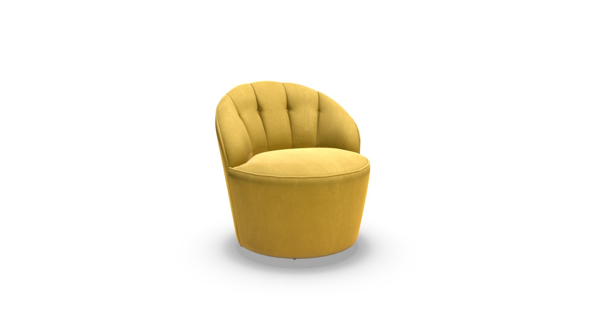 Margot Swivel Accent Chair, Antique Gold Velvet - 3D model by MADE.COM (@made-it) 3d model