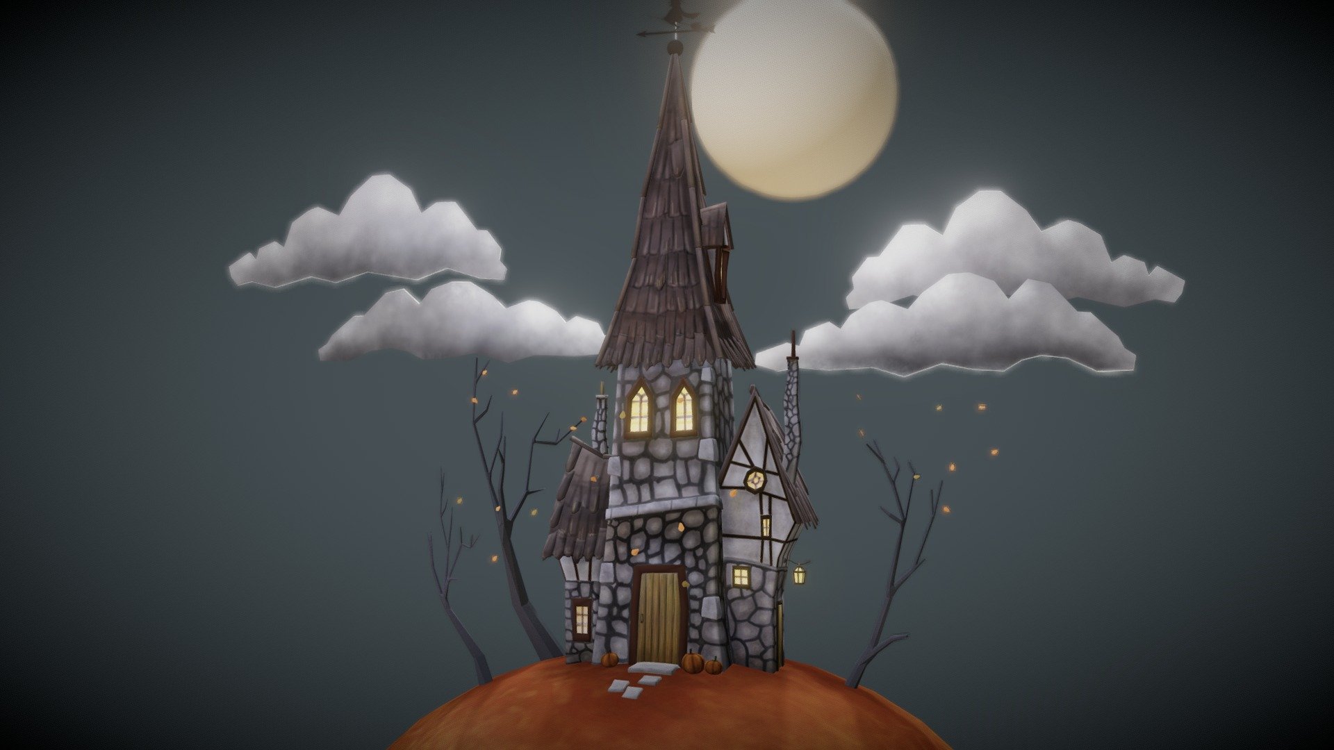Influenced by the work of gary walton. I created this old house in blender using hand painted techniques. 

Initially it was meant to be a holoween scene but I missed halloween :)

All made in Blender - Halloween Autumn Old House Cartoon style - Buy Royalty Free 3D model by grant.abbitt 3d model